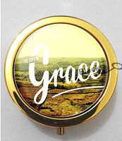 BlackKey Grace Beautiful Inspirational Word 3-Compartment Decorative Pocket Gift Box Case Organizer for Pill, Color 2 -1715