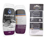 Hydrotac Stick-On Bifocal Lenses | Magnifying Adhesive Reading Lens Sticker | Sunglass Magnifier Add On | 1 Pair | Bundle with OPTX 20/20 Pre-Moistened Lens Tissues (+300)