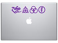 Led Zeppelin Rock Band Logos Car truck laptop macbook Window Vinyl Decal Sticker (purple, 6" inches)