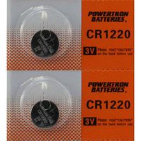 Powertron 2 3v Battery CR1220 CR-1220 Lithium Batteries DL1220