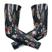 ZZKKO Dream Catcher Floral Cooling Arm Sleeves Cover Uv Sun Protection for Men Women Running Golf Cycling Arm Warmer Sleeves 1 Pair