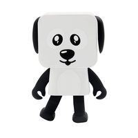 Keledz Dancing Bluetooth Speaker, Portable Mini Wireless Bluetooth Speaker Dancing Dog Music Speaker Kids Toys Bluetooth Dancing Robot Speaker (Black White)