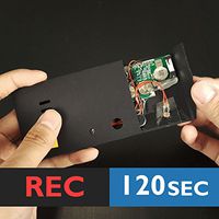 120s STICK-ON RECORDABLE(BLACK) light sensor voice module music box chip musical