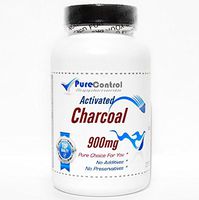 Activated Charcoal 900mg // 200 Capsules // Pure // by PureControl Supplements