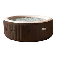 Intex PureSpa Bubble Massage 4 Person Capacity Puncture Resistant Inflatable Outdoor Hot Tub Spa with Soothing Jets