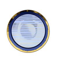 Trendables 40 - Pack Combo Premium Disposable Plastic Plates, Food Grade Elegant Plastic Dinner Plates - Glam Design Includes: 20 x 10.25" Dinner Plates & 20 x 8" Salad/Desset Plates