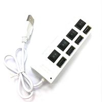 hiriyt 4-Port USB 2.0 Hub Splitter Switches for Mobile Phone Switches