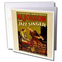 image of ad for jazz singer with al jolson - Greeting Cards, 6 x 6 inches, set of 6 (gc_171655_1)