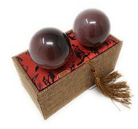 Artificial Tiger Eye Crystal Gemstone Quartz Chinese Health Stress Exercise Baoding Balls (Violet)