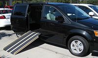 Travel Ramp Mini Van Five Feet Folding Door Opening, 28 Inch, 32 Pound