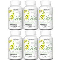 Health Plus Super Colon Cleanse Psyllium with Herbs, Capsules 60 ea (Pack of 6)