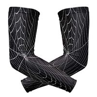 ZZKKO Spider Web Cooling Arm Sleeves Cover Uv Sun Protection for Men Women Running Golf Cycling Arm Warmer Sleeves 1 Pair