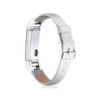 MIADEAL Bands for Fitbit Alta HR, Genuine Leather Replacement Straps, Adjustable (White)