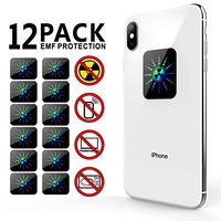 EMF Protection Anti Radiation Shield Sticker for Cell Phone/iPhone/WiFi/Laptop-All Devices, 99% EMR/EMF Protection|Negative Ion|Anti Radiation Shield|EMF Blocker Neutralizer -12 Pack Bundle Deal!