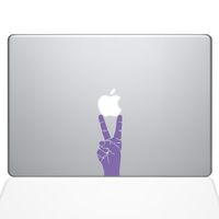 The Decal Guru Peace Sign Hand MacBook Decal Vinyl Sticker - 13" MacBook Pro (2016 & Newer) - Lavender (1147-MAC-13X-LAV)