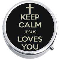 Keep Calm Jesus Loves You Medicine Pill Box