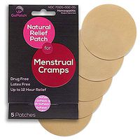 GoPatch Menstrual Cramps Patch, Natural PMS Pain and Period Cramps Relief, Pack of 5 (1 Pack of 5)