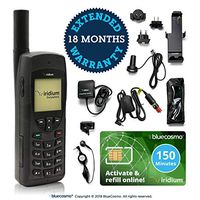BlueCosmo Iridium 9555 Satellite Phone & 150 Minute 60 Day Global Prepaid SIM Card - Voice, SMS Text Messaging - Rollover - Online Activation - 24/7