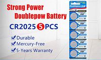 BEESCLOVER 5 Pcs Button Cell Battery CR2025 CL2025 ECR2025 GPCR2025 BR2025 2025 KCR2025 Lithium Button Battery Button Battery 2025 5 Packs