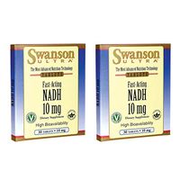 Swanson Fast-Acting Nadh High Bioavailability 10 Milligrams 30 Tabs (2 Pack)