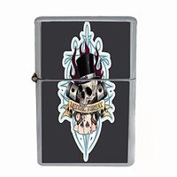 Wind Proof Dual Torch Refillable Lighter Skull-061