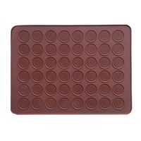 AxeSickle 1pcs Macaron Silicone Mat Baking Mold, Almond muffin chocolate chip cookies 48 Capacity