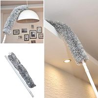 YHYSTL Microfiber Duster with 40" to 70"Telescoping Extension Pole Non Odor, Bendable, Washable, Hypoallergenic, Lint Free Dusters for Cleaning Pendant Lamps, Ceiling Fan, Blinds, Cobwebs, Baseboards