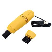 Quaanti Computer Keyboard Vacuum Cleaner USB Mini Vacuum Cleaner Mini Cleaner Clean Computer for PC Laptop Desktop Notebook (Yellow)