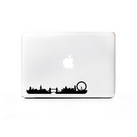 (2X) StickAny Laptop Series London Skyline 1 Sticker for MacBook Pro, Chromebook, Surface Pro, and More (Black)