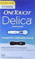 Lifescan Onetouch Delica Lancets, 33 Gauge, 100 Count