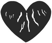 hBARSCI Finger Lakes Heart Sketch Vinyl Decal - 5"- Die-Cut Sticker - for Cars, Trucks, Windows, Laptops, Tablets 3.0 mil Thick Vinyl - Matte Black