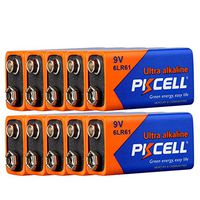 10 Pack 9V Battery Alkaline Battery 6LR61 for Smoke Detectors