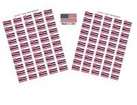 Made in USA! 100 Hawaii 1.5" x 1" Self Adhesive State Flag Stickers, Two Sheets of 50, 100 Hawaii Sticker Flags Total
