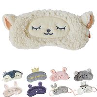 Cute Sleeping Eye Mask Plush Blindfold Travel Sleep Masks Super Soft Eye Cover for Kids Girls and Adult (C-Sheep),Pack of 1
