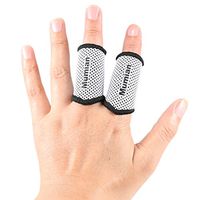 Sports Elastic Finger Sleeves Support Thumb Brace Protector Breathable Elastic Finger Tape for Basketball, Tennis,Baseball, Cycling, Volleyball, Badminton, Boating A71 White-S