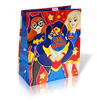 DC Super Hero Girls Gift Bag For Girls Featuring Batgirl, Wonder Woman, and Supergirl