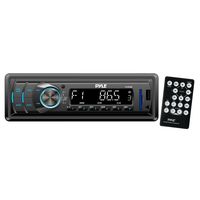 Car Stereo Head Unit Receiver - Premium In Dash AM/FM-MPX Tuning Media Radio with MP3 Playback, LCD Display & Preset Station Memory - USB, SD & Aux Inputs - Remote Control Included - Pyle PLR34M