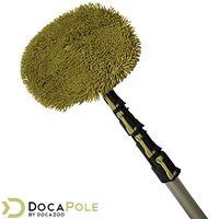 DocaPole 6-24 Foot Wall Duster Extension Pole | Chenille Microfiber Cleaning Head | For Use by Hand or with an Telescopic Pole | High Reach Duster for Walls and High Ceilings | Washable Cleaning Cloth