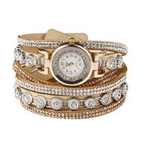 Idomeo Women Fashion Casual Decor Round Rhinestone Bracel Batteries