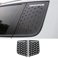 Highitem 2PCS C Pillar Window Glass Sports Plate Molding Trim Decoration Sun Shield Aluminum Alloy For Jeep Renegade 2014Up Black