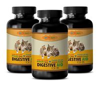 BEST PET SUPPLIES LLC digestive health for cats - DIGESTIVE AID - FOR CATS - SAVORY BEEF FLAVOR - PROBIOTIC FORMULA - CHEWABLE - digestive enzymes for cats tablets - 180 Chews (3 Bottle)