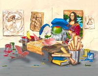 Hi-Look Microfiber Cleaning Cloth - Leonardo Da Vinci