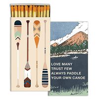Decorative Match Boxes Paddle Your Canoe Long Kitchen Matches Great for Lighting Candles, Grills, Fireplaces and More | Set of 2 Decorative Match Boxes