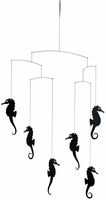 Flensted Mobiles Sea Horse Black Hanging Mobile - 22 Inches Cardboard