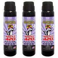 Agent 420-3.5 oz Cannabis Odor Destroying Spray for Eliminating Pot Smoke, Cigarette or Most Unwanted Odors in Your House, Car or Apartment, Freshen Up The “Joint!” (Lavender Chamomile, 3 Bottles)