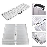 42Inch Folding Portable Aluminum Threshold Mobility Loading Wheelchair Ramp Threshold Ramp Handicap w/Handle