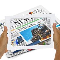 Fancii Full Page 2X Reading Magnifying Glass with 12 LED Lights, Handheld or Hands Free Magnifier with Stand & Lanyard - Large A4 Sheet Illuminated Vision Aid for Books, Newspapers, USB or Battery