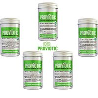 (Pack of 5) Purely Vegan Certified Organic No Allergens Scientifically Proven Stable Powerful Born on Flower 30 Caps. 5 Bil. CFU Per Serving Probiotic Promotes Digestion and Helps Inhibiting. (5)