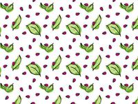5ct Berry Red White & Green Ladybug Floral Tissue Paper Gift Wrapping 20"x30" Sheets nfLG -981