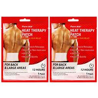 Pure-aid Heat Therapy Patch Back & Large Areas-1 Patches (2 Pack)